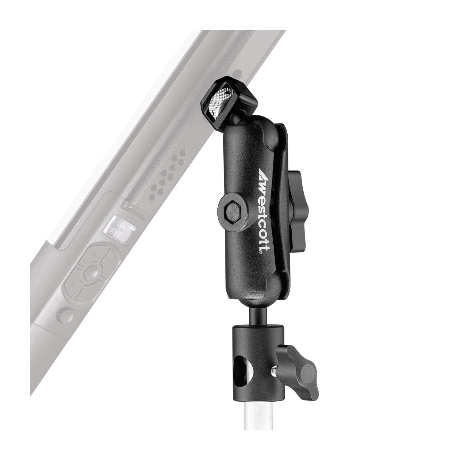 Westcott Dual-Joint 3/8 Inch Anti-Twist Tilter Bracket with 360 Rotation