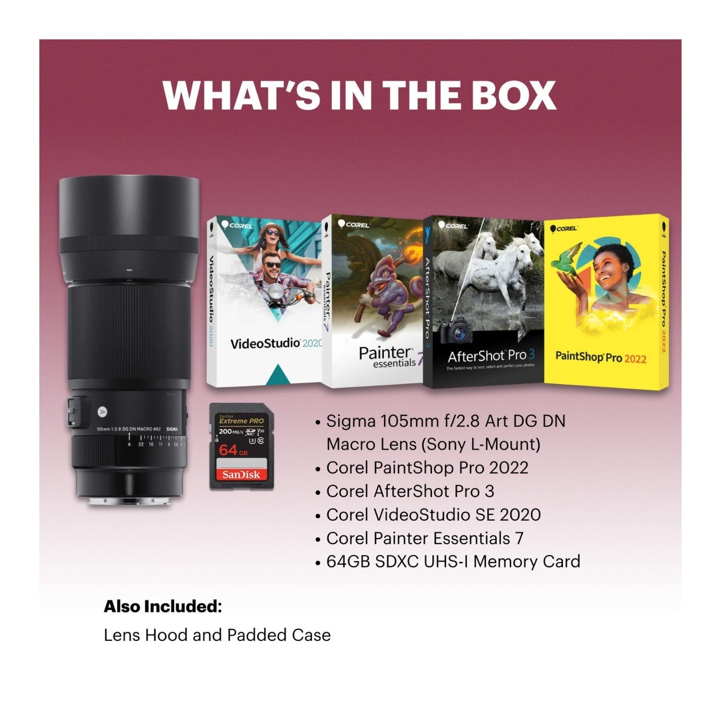Sigma 105mm f/2.8 Art DG DN Macro Lens (L-Mount) Bundle with Accessories