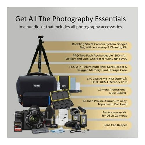 Sony Alpha a7II Mirrorless Digital Camera with 28-70mm Lens and Tripod Bundle