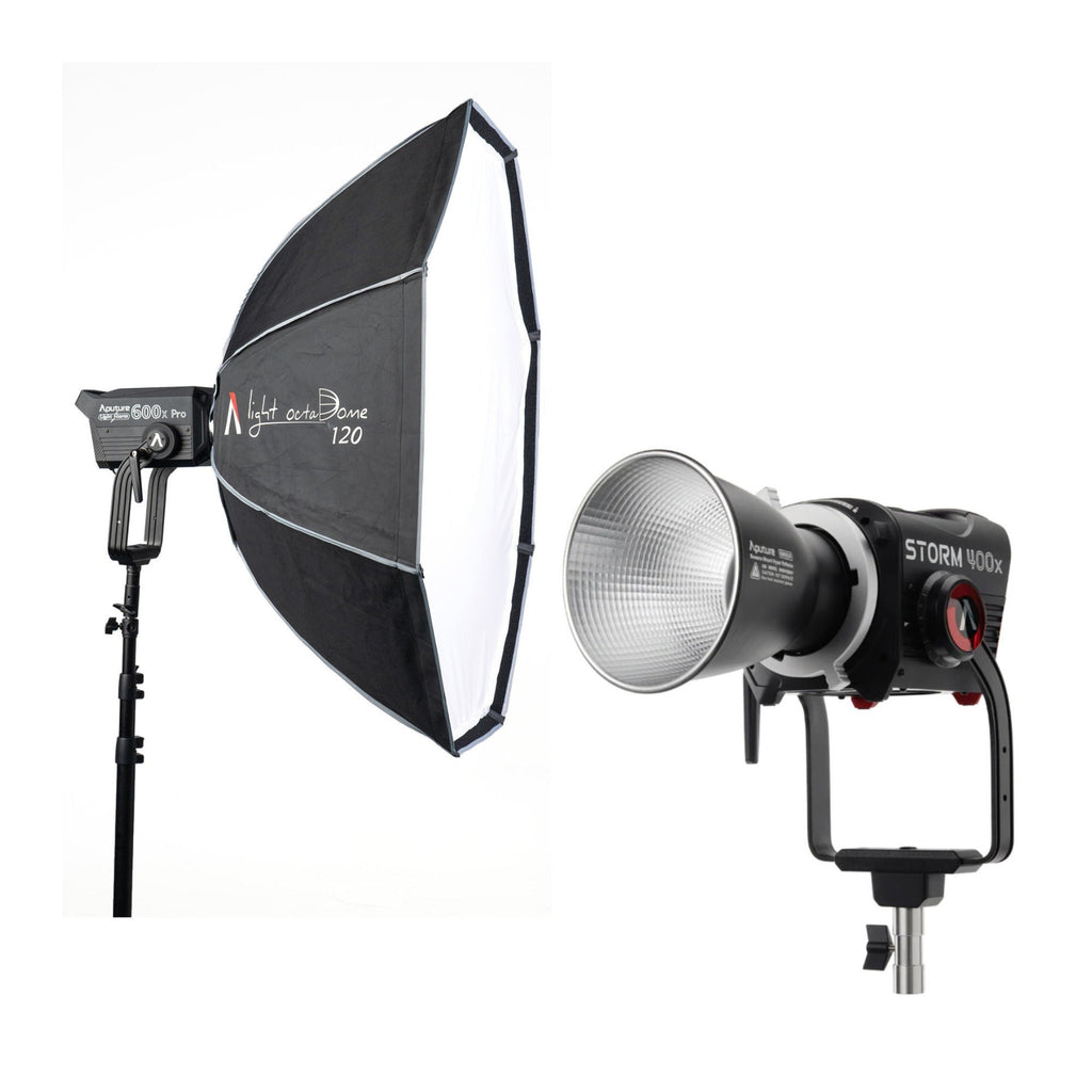 Aputure STORM 400x Tunable LED Monolight (Gold Mount) with Octagonal Softbox