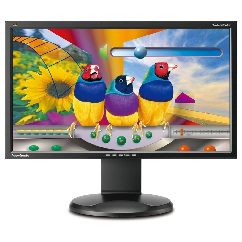 ViewSonic VG2228WM 22" FHD LED Ergonomic Monitor with Built-In Speakers (Certified Refurbished)
