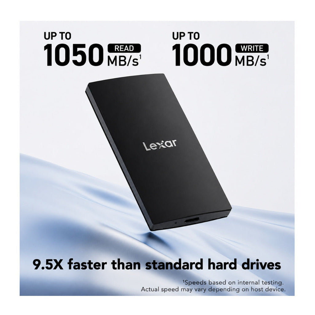 Lexar SL300 2TB USB 3.2 Gen 2 Portable SSD with Enhanced Heat Dissipation