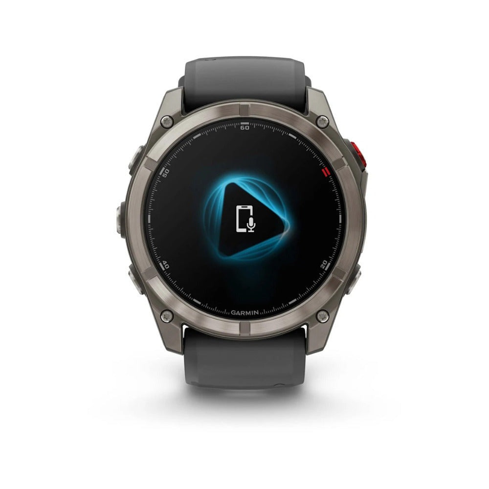 Garmin Fnix 8 Pro 51 mm AMOLED GPS Smartwatch (Titanium Graphite/Black Band)