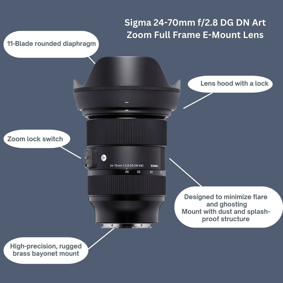 Sigma 24-70mm f/2.8 DG DN Lens for Sony E-Mount with Memory Bundle