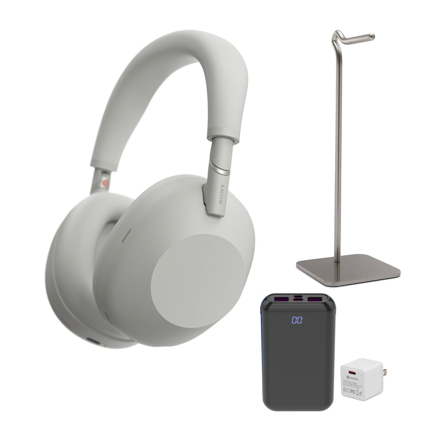 Sony WH-1000XM6 Wireless Noise-Canceling Headphones (Silver) with Accessories