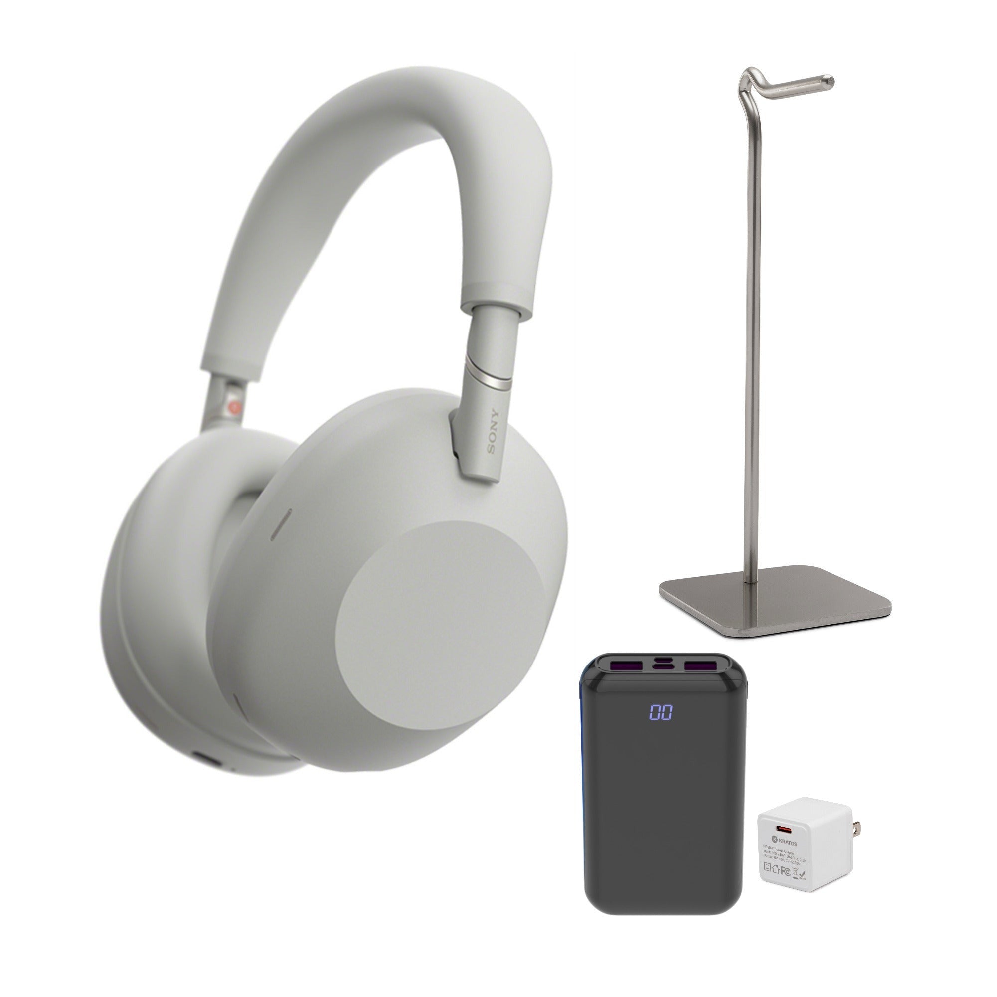 Sony WH-1000XM6 Wireless Noise-Canceling Headphones (Silver) with Accessories