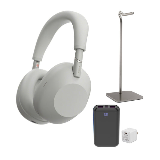 Sony WH-1000XM6 Wireless Noise-Canceling Headphones (Silver) with Accessories