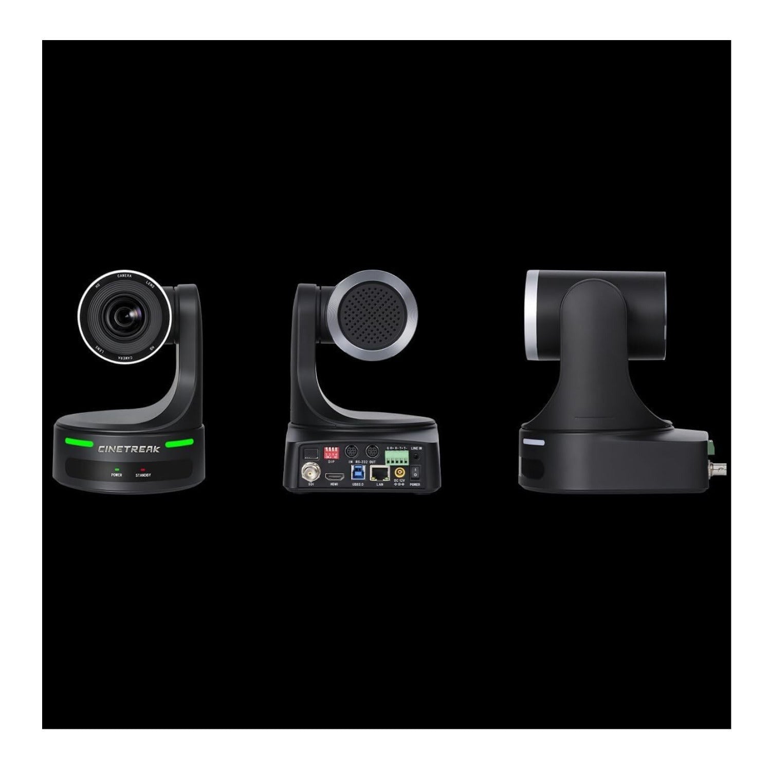 CineTreak CT-PT12NDI PTZ Camera - 1080p60, 12x Optical Zoom, AI Human Tracking