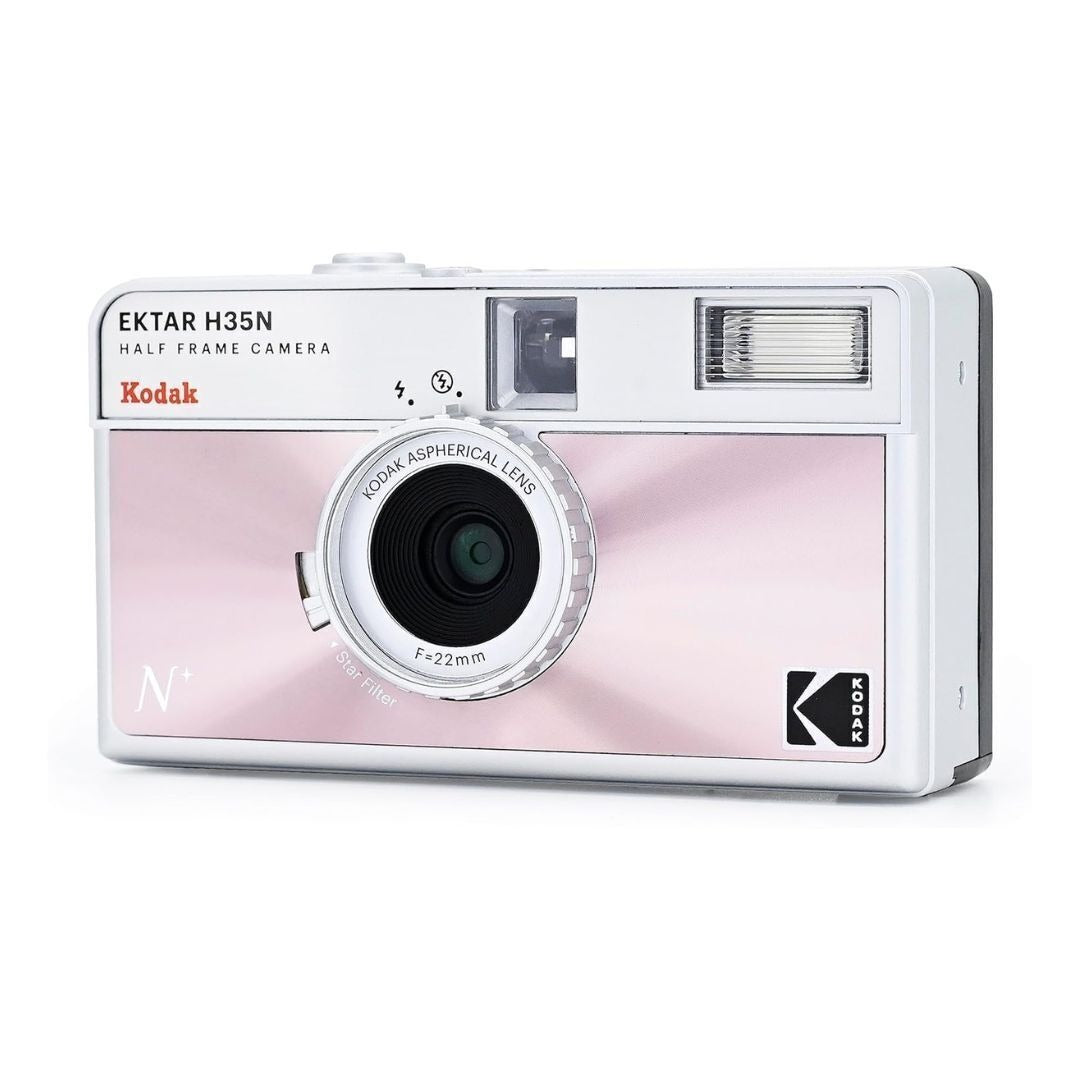 Kodak Ektar H35N 35mm Half Frame Film Camera Bundle with Ultramax 400 24 Exp Film (Glazed Pink)