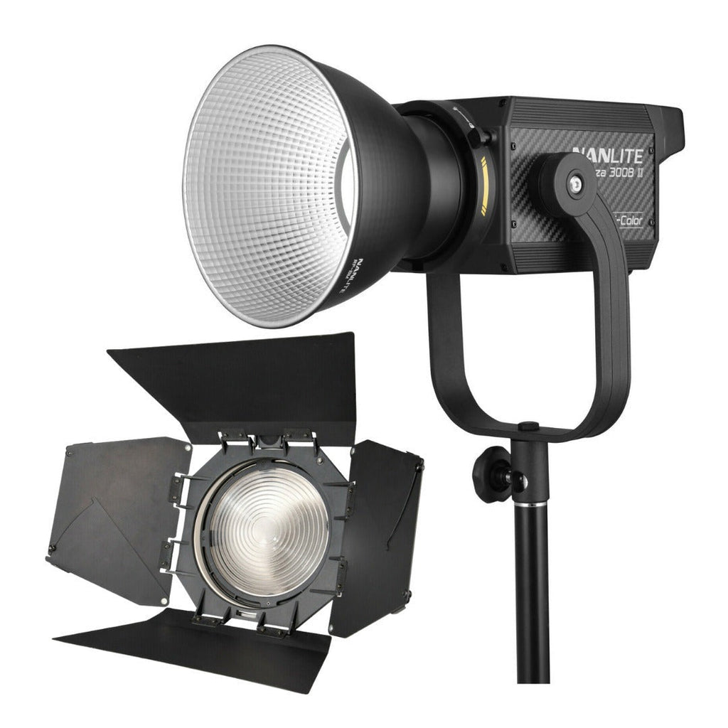Nanlite Forza 300B II Bi-Color LED Monolight with FL-20G Fresnel Lens Bundle