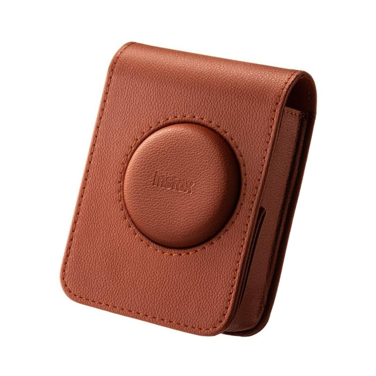 Fujifilm Instax Mini Evo Poly-Synthetic Leather Camera Case with Debossed Logo (Brown)