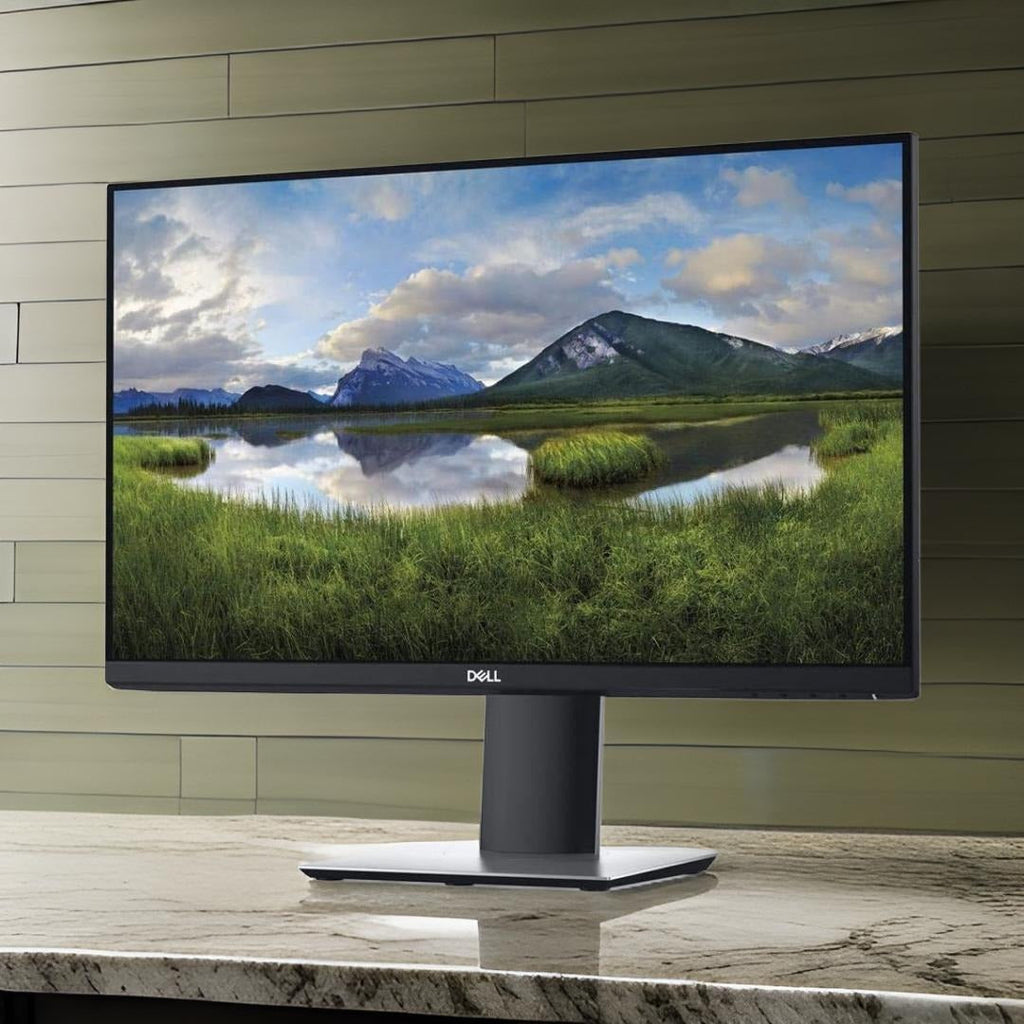 Dell P2219H 21.5" FHD IPS Monitor, Black/Silver, HDMI Cable Bundle (Refurbished)