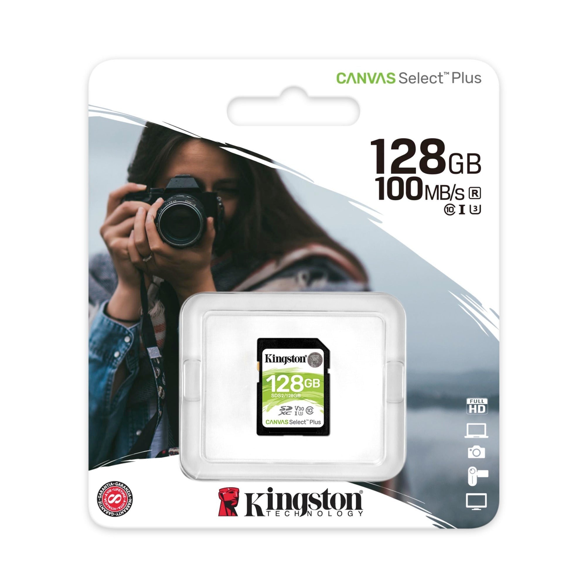 Kingston 128GB SDHC Canvas Select Plus Memory Card