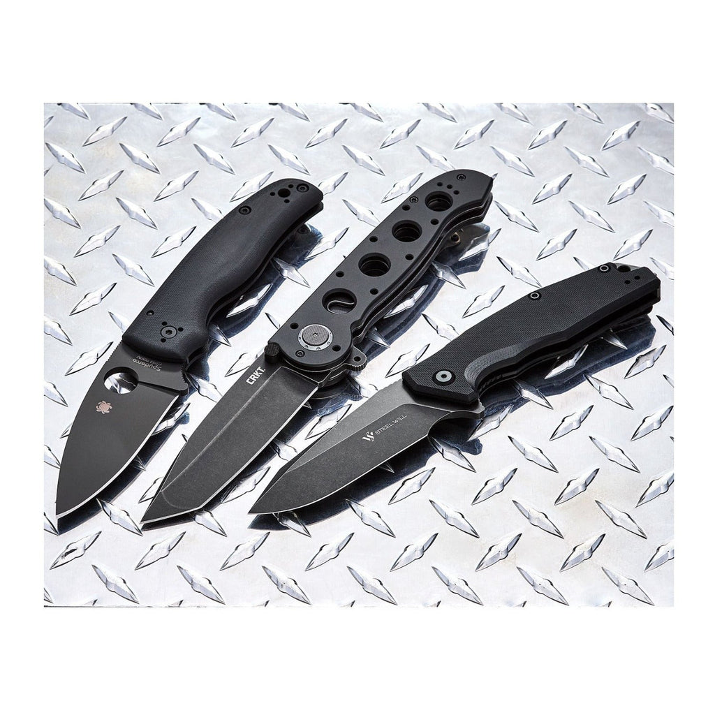 Spyderco Shaman Folding Knife 3.58-Inch Matte Black G10 Handle CPM-S30V Stainless Steel Blade