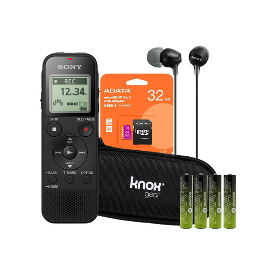 Sony ICDPX470 Digital Built In USB Voice Recorder with Earbud Headphone Bundle
