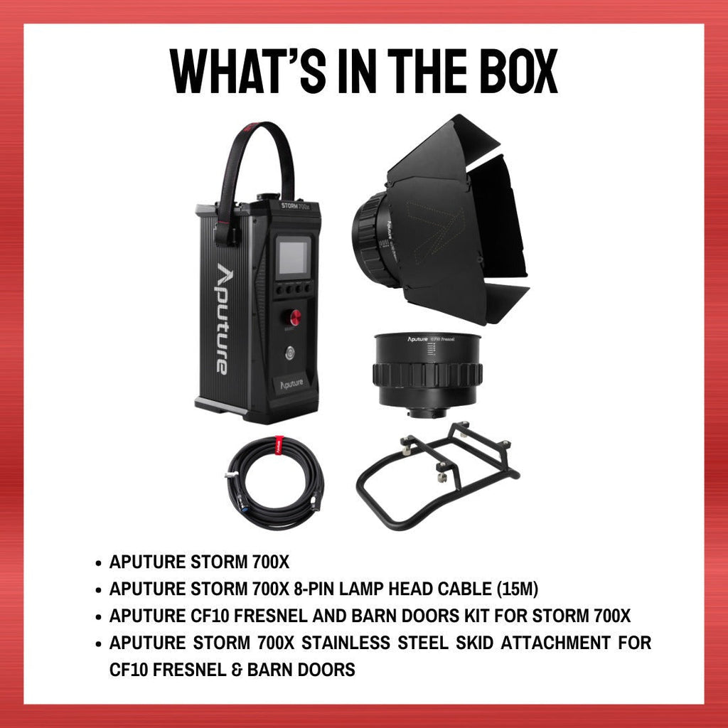 Aputure Storm 700x High-Output LED Monolight with Accessories Bundle