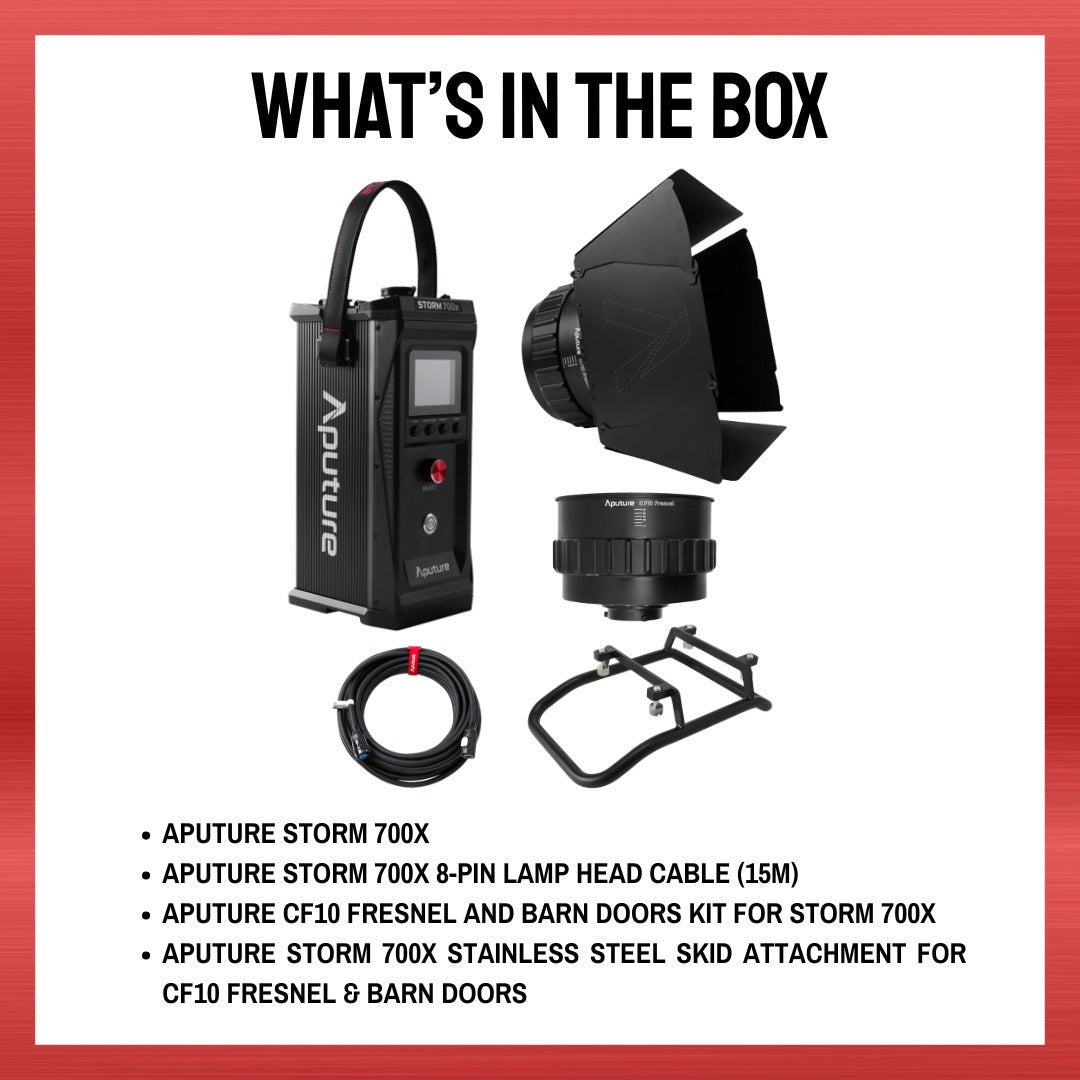 Aputure Storm 700x High-Output LED Monolight with Accessories Bundle