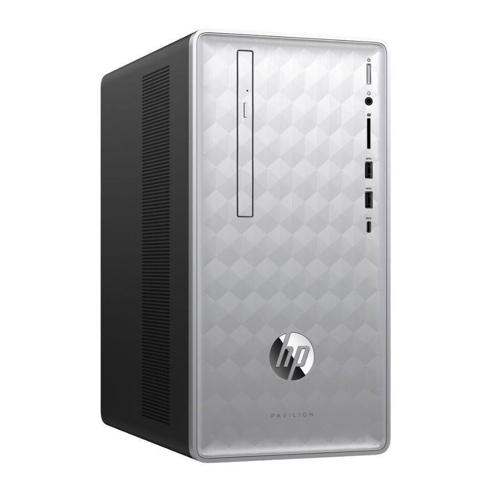 HP Pavilion 590p Desktop PC, 9th Gen Intel Core i5-9400, 8GB RAM, 1TB HDD + 128GB SSD, Windows 10 Home (Certified Refurbished)