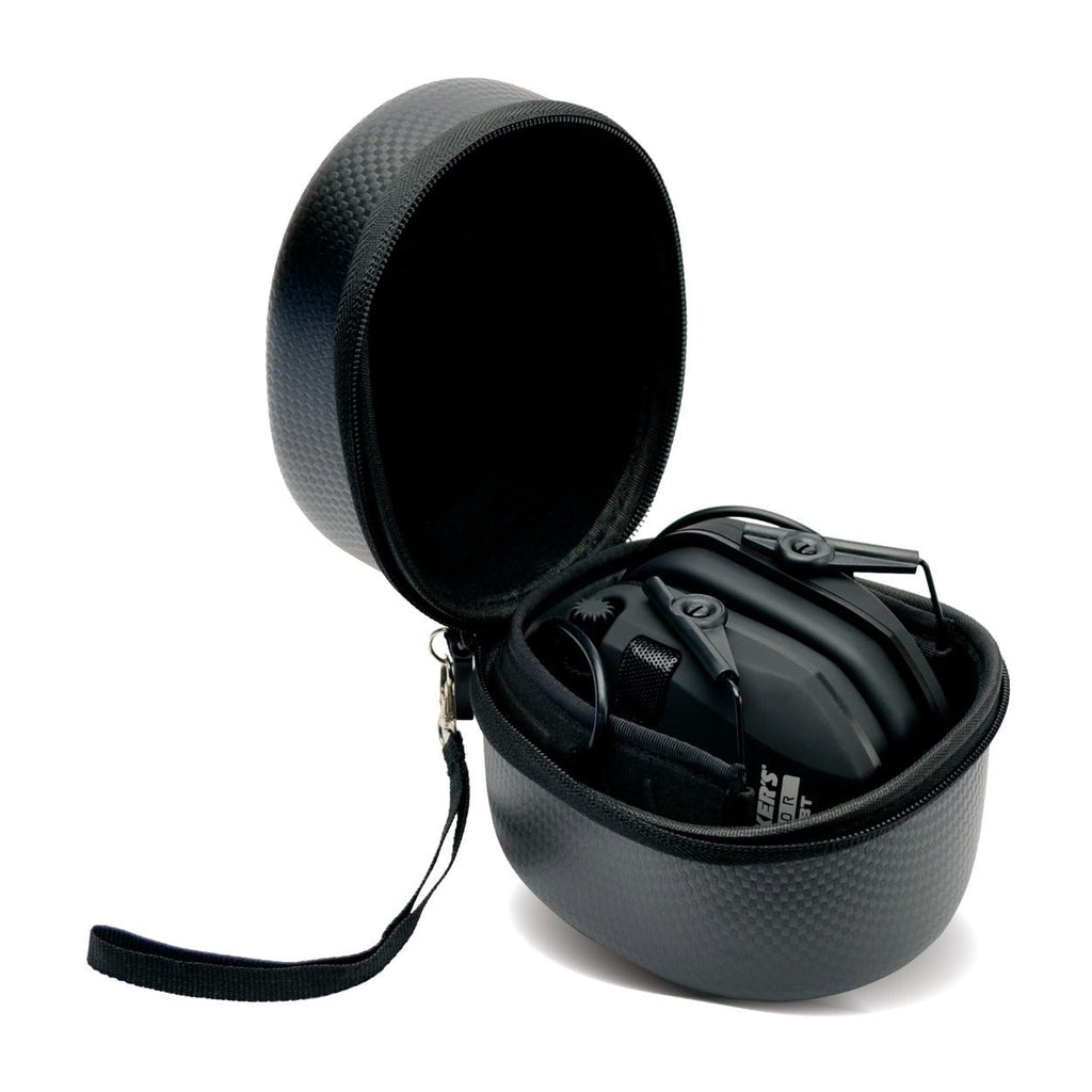 Walker's Game Ear Razor Slim Electronic Muff with Case Bundle (Olive Drab Green)