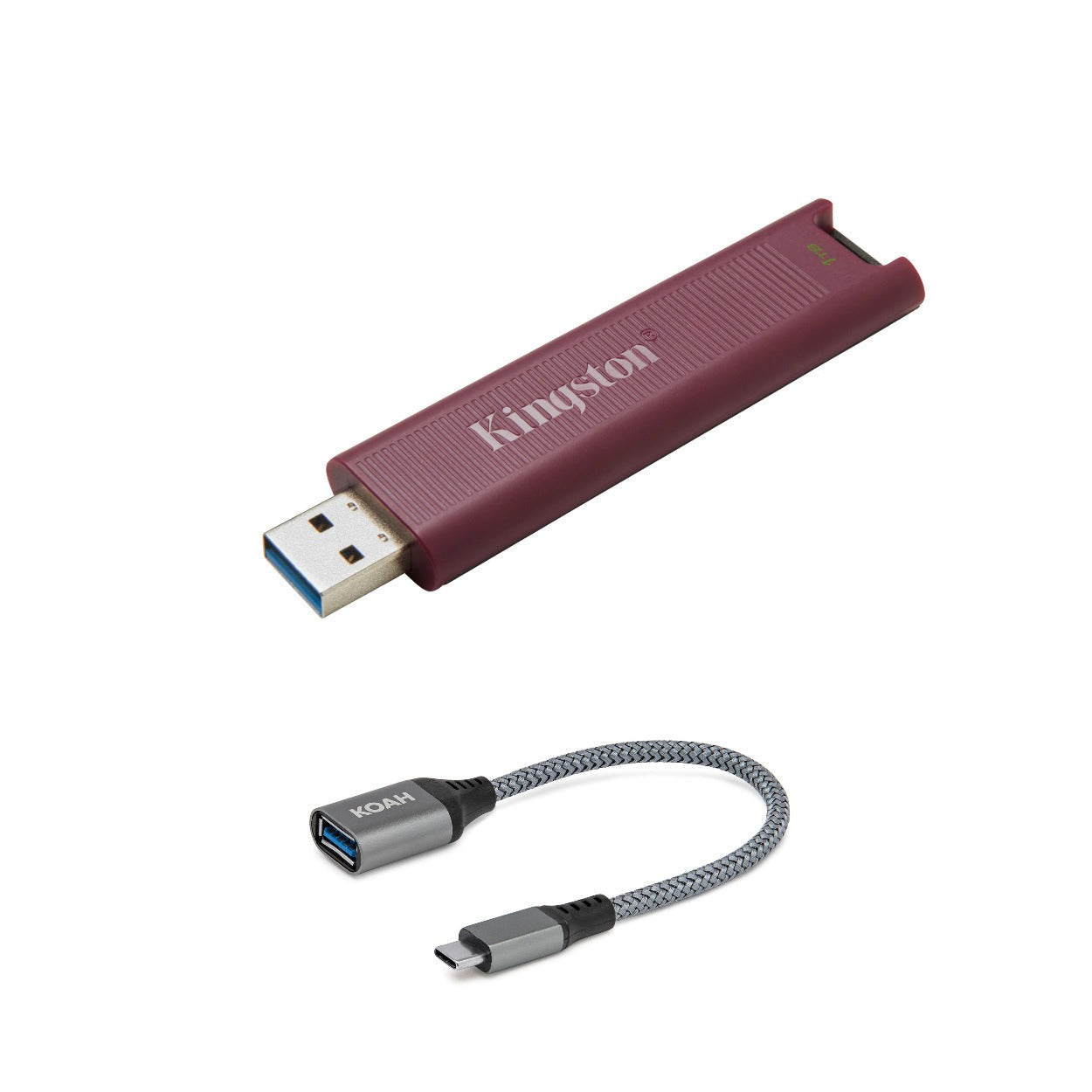 Kingston DataTraveler Max Type-A 1TB High Performance USB Flash Drive with USB-C adapter