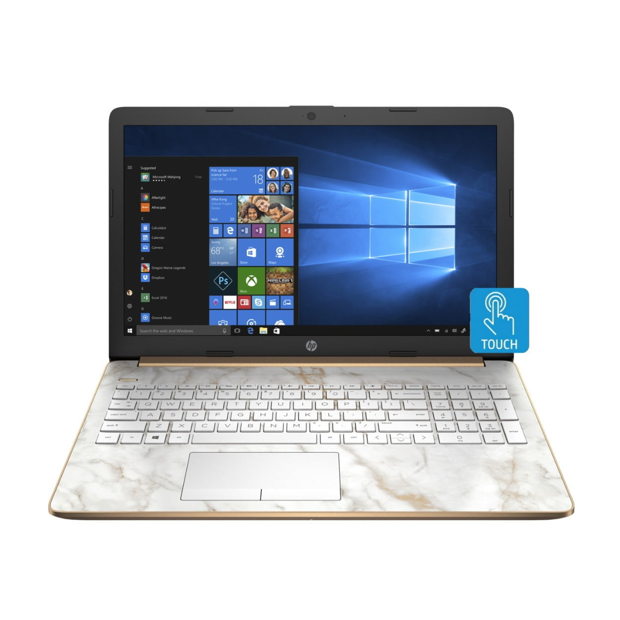 HP 15-db1005 Laptop, 15.6" Touch, AMD A3000, 8GB RAM, 256GB SSD, Windows 10 (Certified Refurbished)