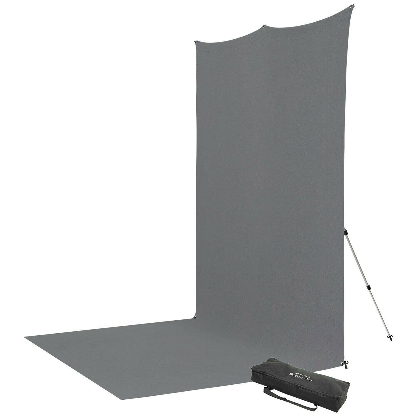 Westcott X-Drop Pro Wrinkle-Resistant 8 x 13 Feet Backdrop Kit (Neutral Gray)