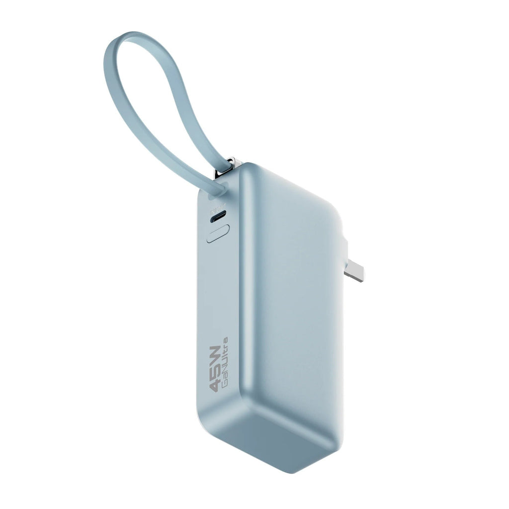 ReelCharge 10,000 mAh 65W Power Bank Flex (Cool Blue)