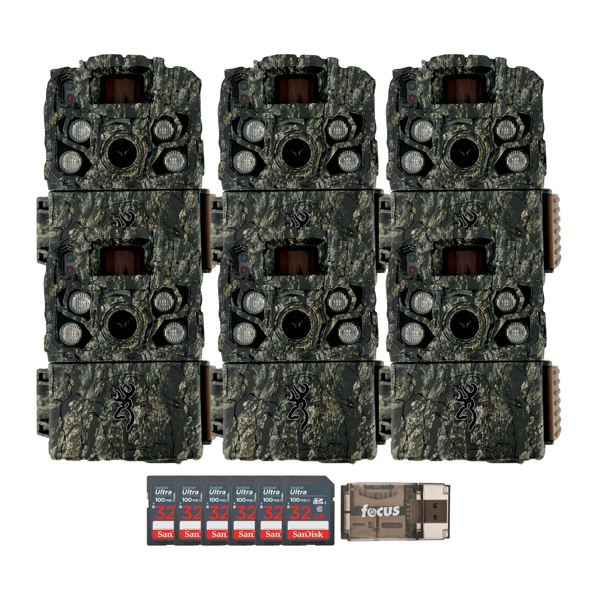 Browning Trail Cameras - Strike Force FHDR 40MP (6-Pack) with Accessories Bundle