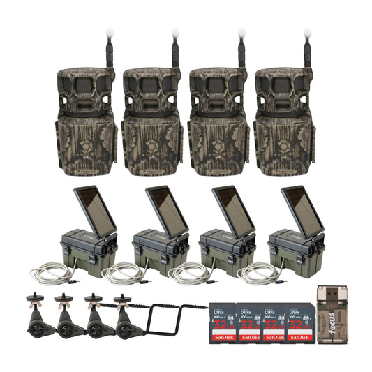 Stealth Cam Revolver Pro 2.0 360-Degree 40MP 1440p Brown Trail Cameras Bundle