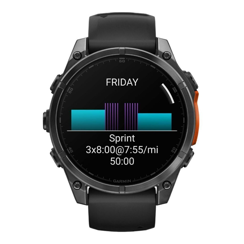 Garmin Fenix 8 47mm GPS Smartwatch with Wireless Stereo Earbuds Bundle