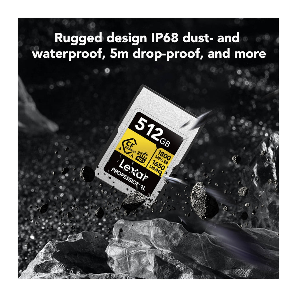 Lexar 512GB Professional GOLD CFexpress 4.0 Type A Memory Card