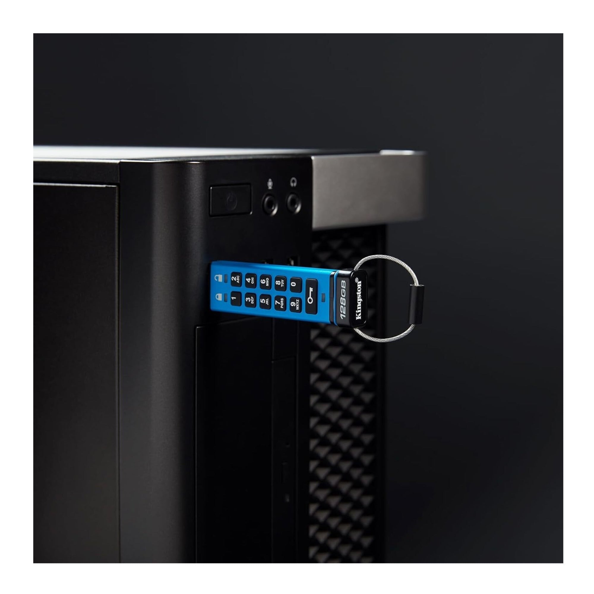Kingston IronKey Keypad 200 Series 32GB USB-A Encrypted Flash Drive (Blue)