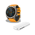 Garmin Fenix 8 AMOLED Sapphire 51mm Smartwatch (Spark Orange/Graphite) Bundle