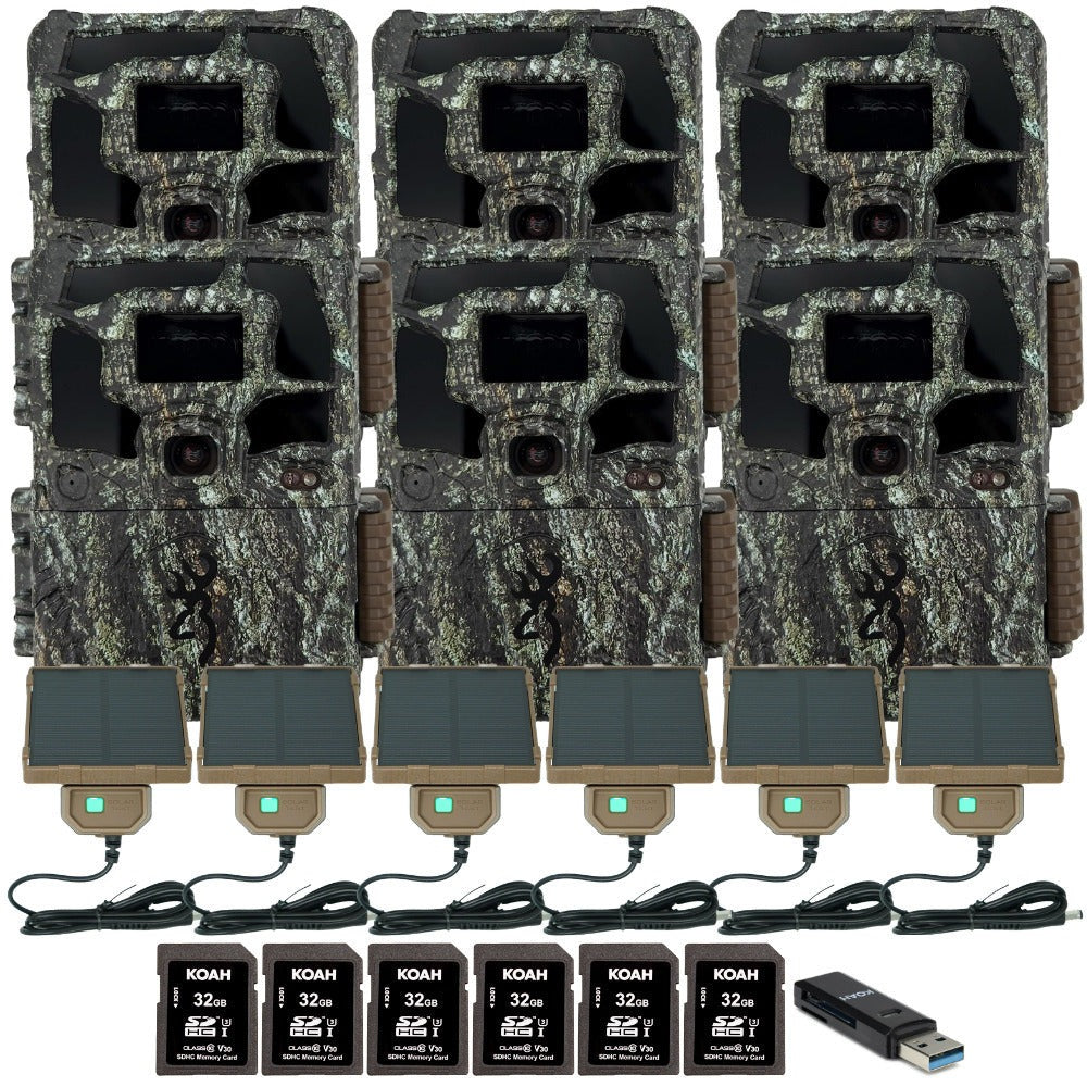 Browning Dark Ops Pro X 1080 Trail Camera (6-Pack) with Accessories Bundle