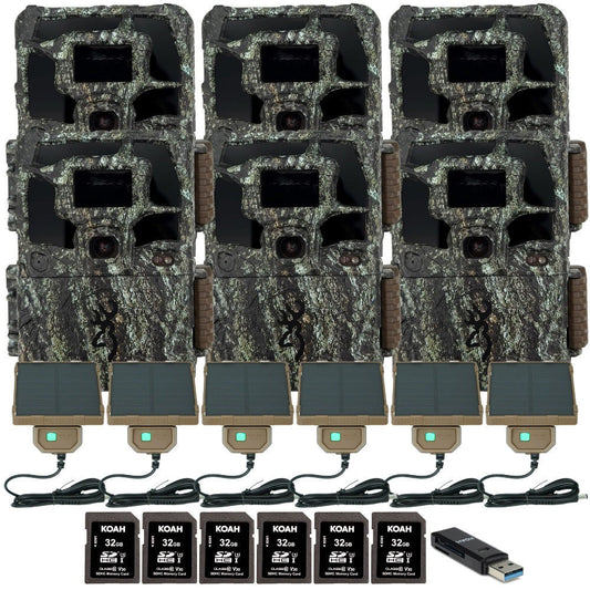 Browning Dark Ops Pro X 1080 Trail Camera (6-Pack) with Accessories Bundle