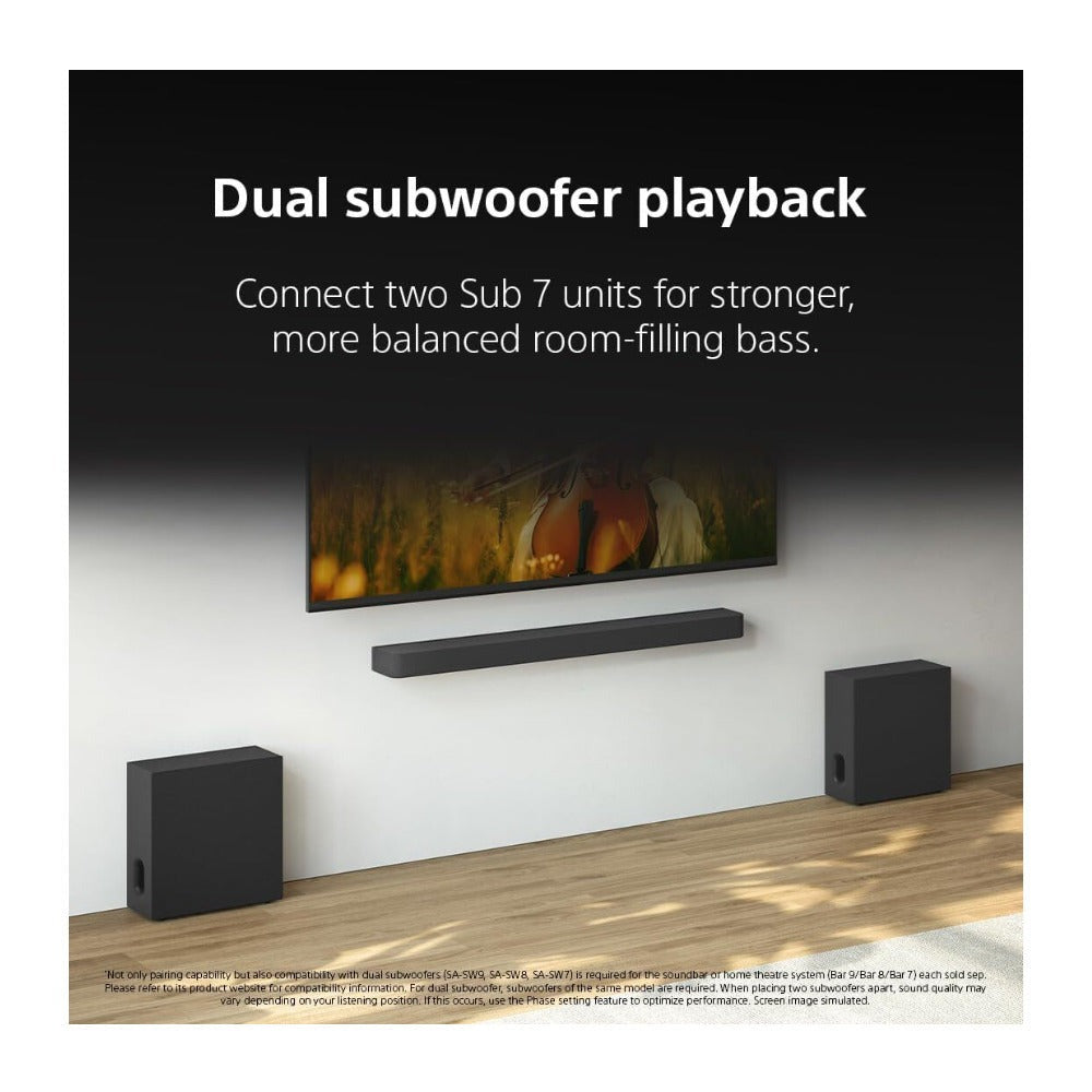Sony BRAVIA Theater Sub 7 SA-SW7 Slim Wireless Subwoofer with 130mm Driver