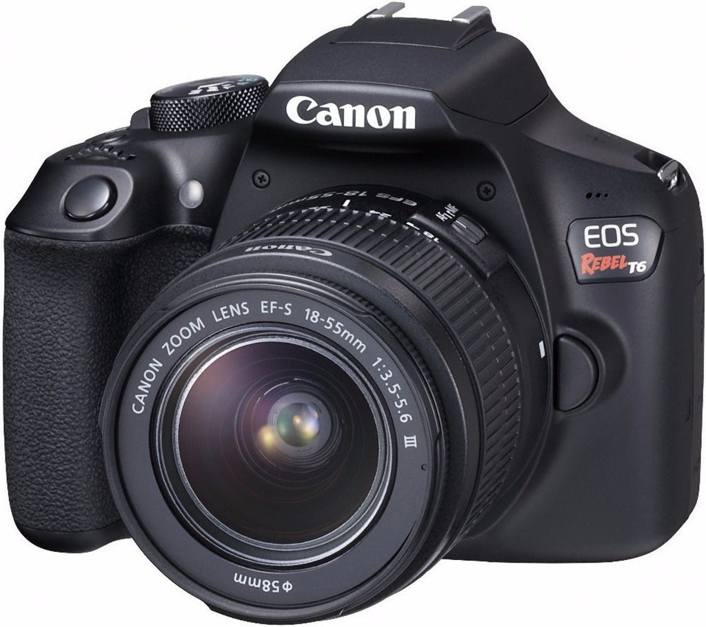 Canon EOS Rebel T6 DSLR Camera with 18-55mm and 75-300mm Lenses and Bag Bundle (Used)