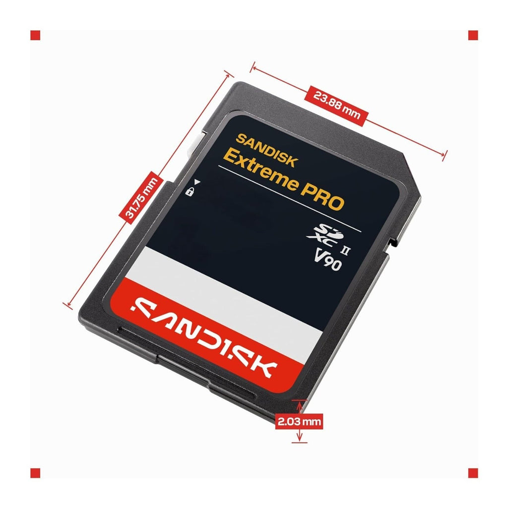 SanDisk 128GB Extreme PRO UHS-II V90 SDXC Memory Card
