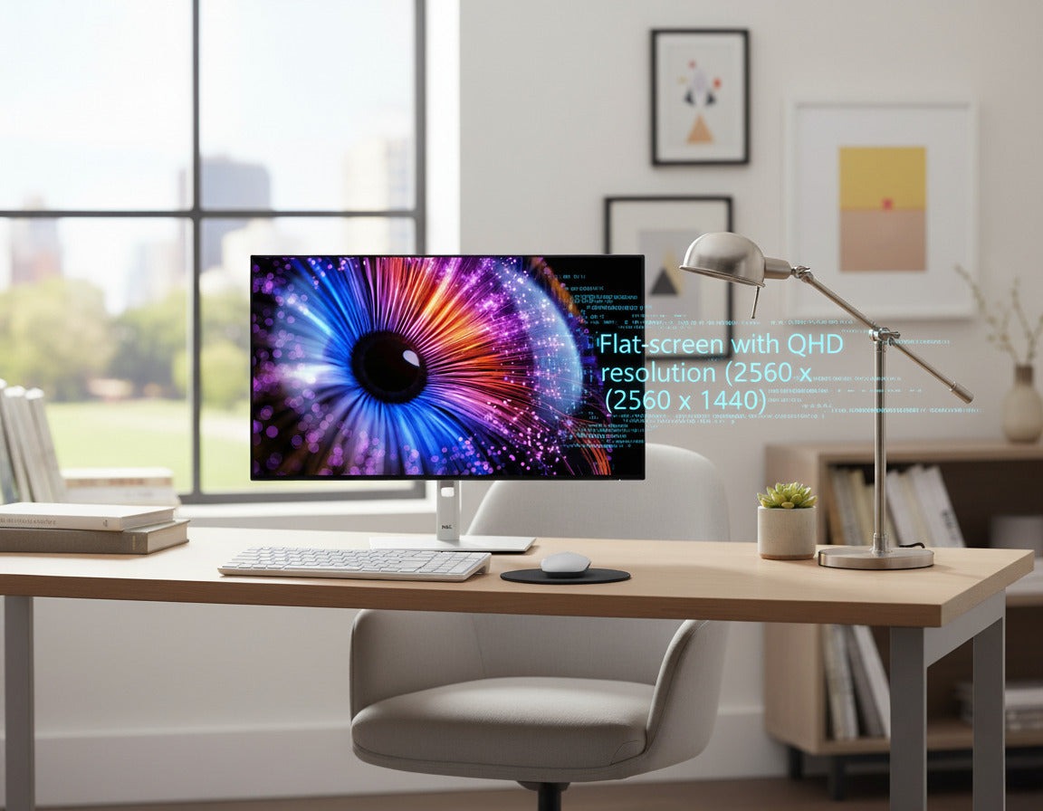 Dell UltraSharp U2724D 27-Inch QHD 2560 x 1440 Monitor (Platinum Silver) Bundle