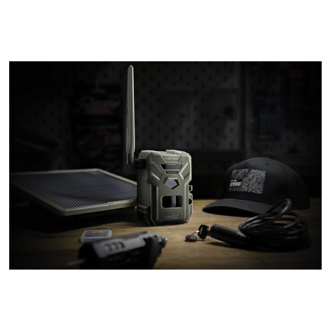 Spypoint FLEX-PLUS Cellular Trail Camera with Memory Card (10-Pack) and Reader