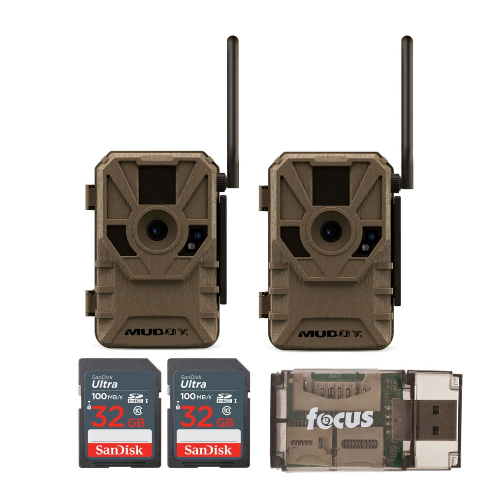 Muddy Manifest Cellular Camera (AT&T) with 32GB SD Card and Card Reader (2-Pack)