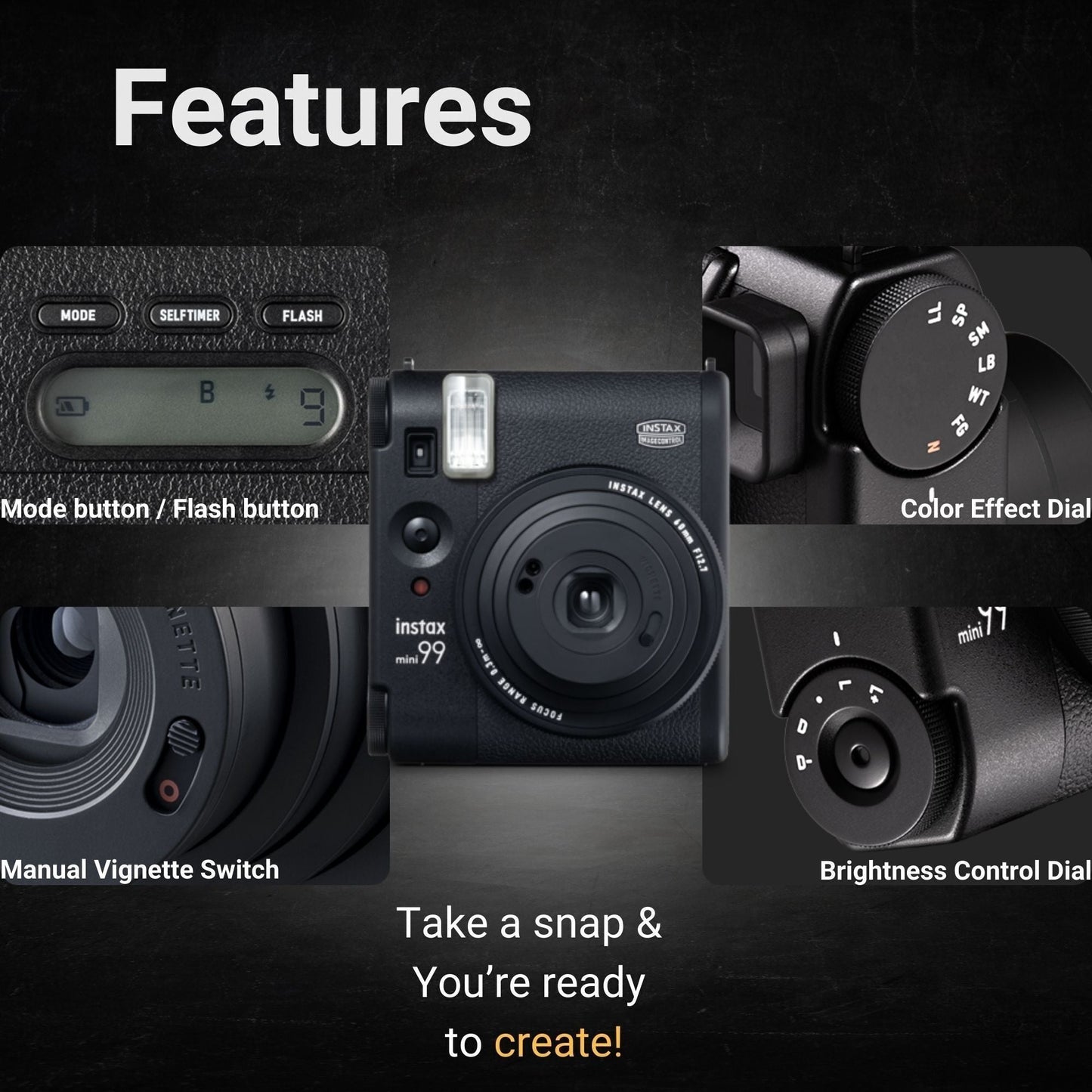 Fujifilm INSTAX MINI 99 Premium Analog Instant Camera with 40 Exposures Films, and Accessories
