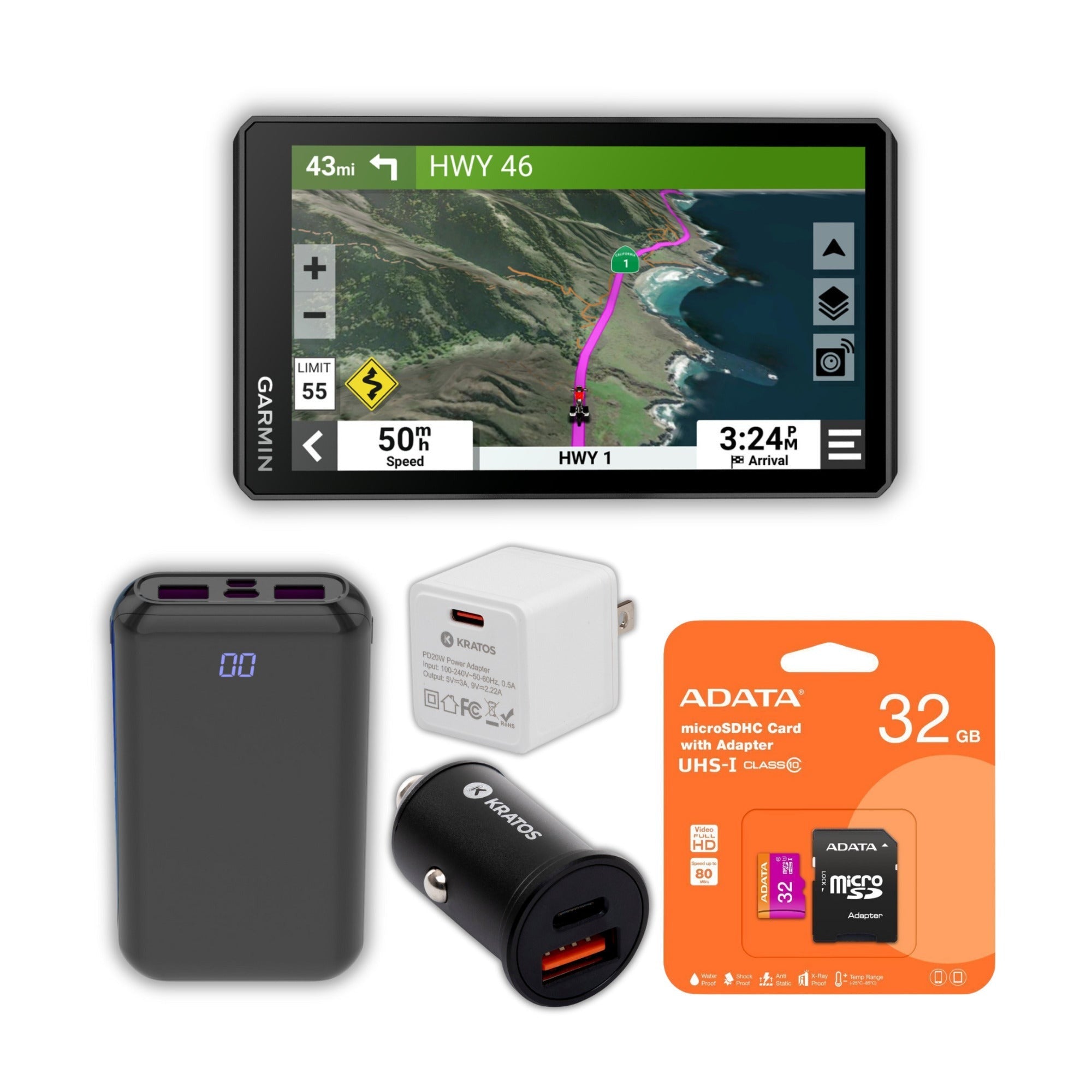 Garmin Zumo XT2 MT-S 6-Inch Motorcycle Navigator with Accessories Bundle