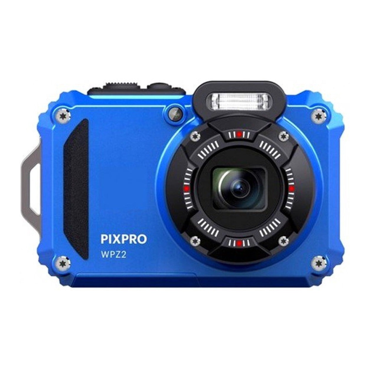 Kodak PIXPRO WPZ2 Rugged Waterproof 16MP Camera with 4x Zoom (Blue) with Case and 32GB MicroSD Card