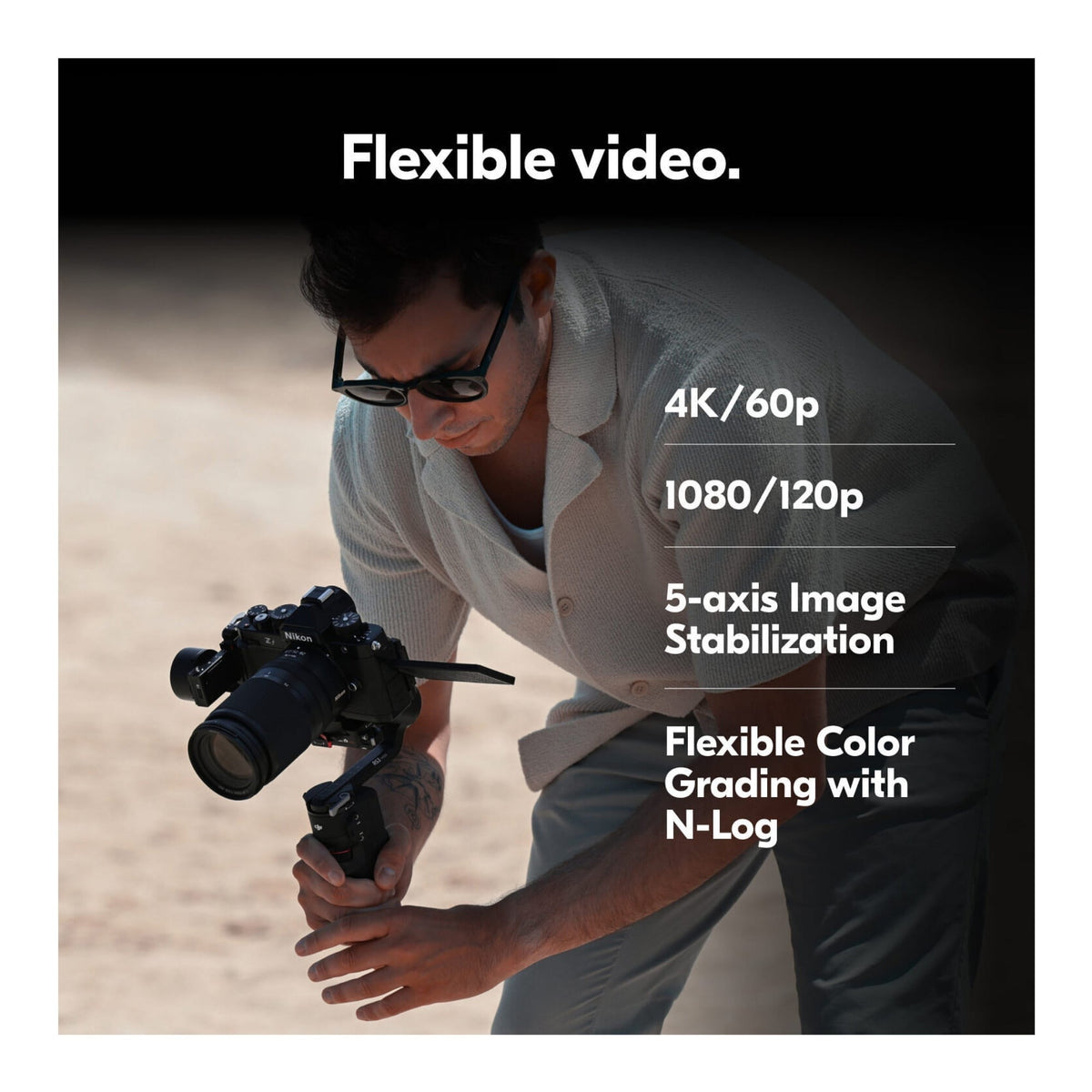 Nikon Zf Mirrorless Camera with 24-70mm f/4 Lens - 24.5MP, 4K UHD Video (Silver)
