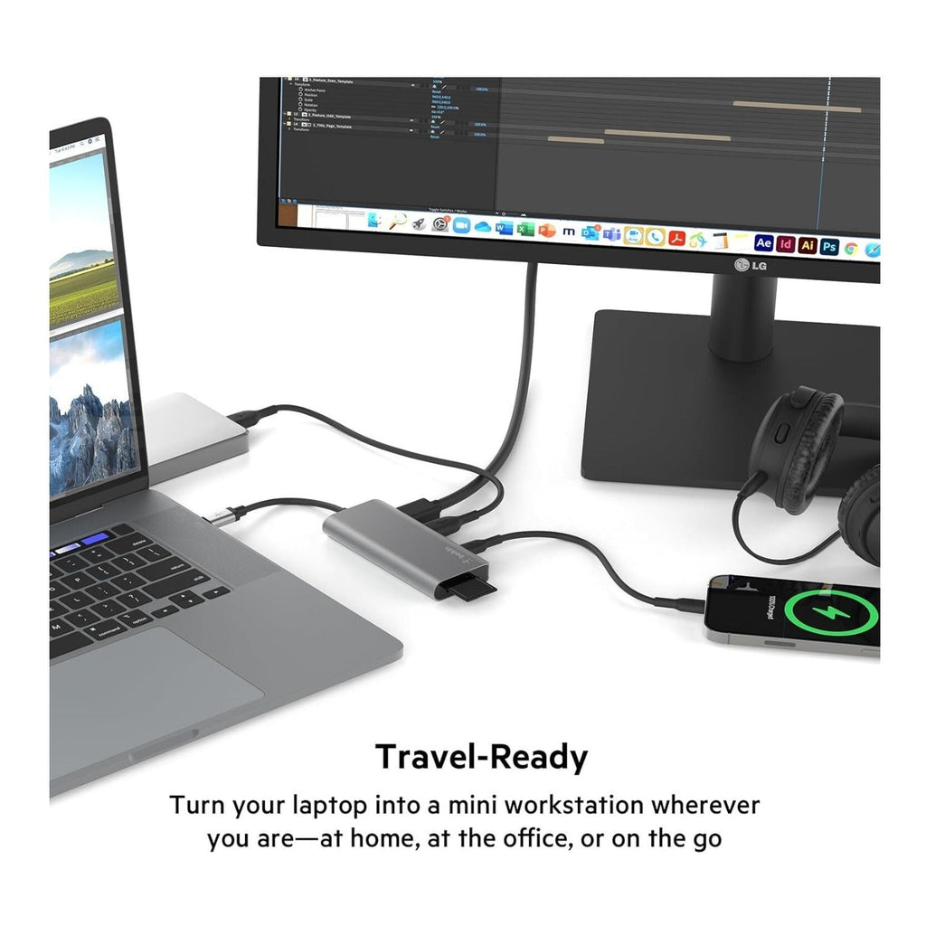 Belkin 5-in-1 MultiPort Docking Station USB-C Hub with 4K 5Gbps Aluminum Dock