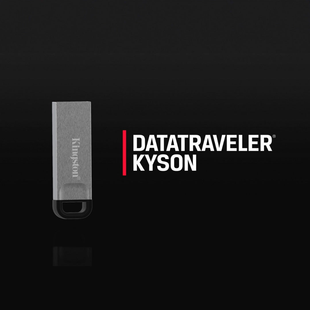 Kingston 128GB DataTraveler Kyson USB 3.2 Flash Drive (5-Pack) and Focus Camera Keyrings Bundle