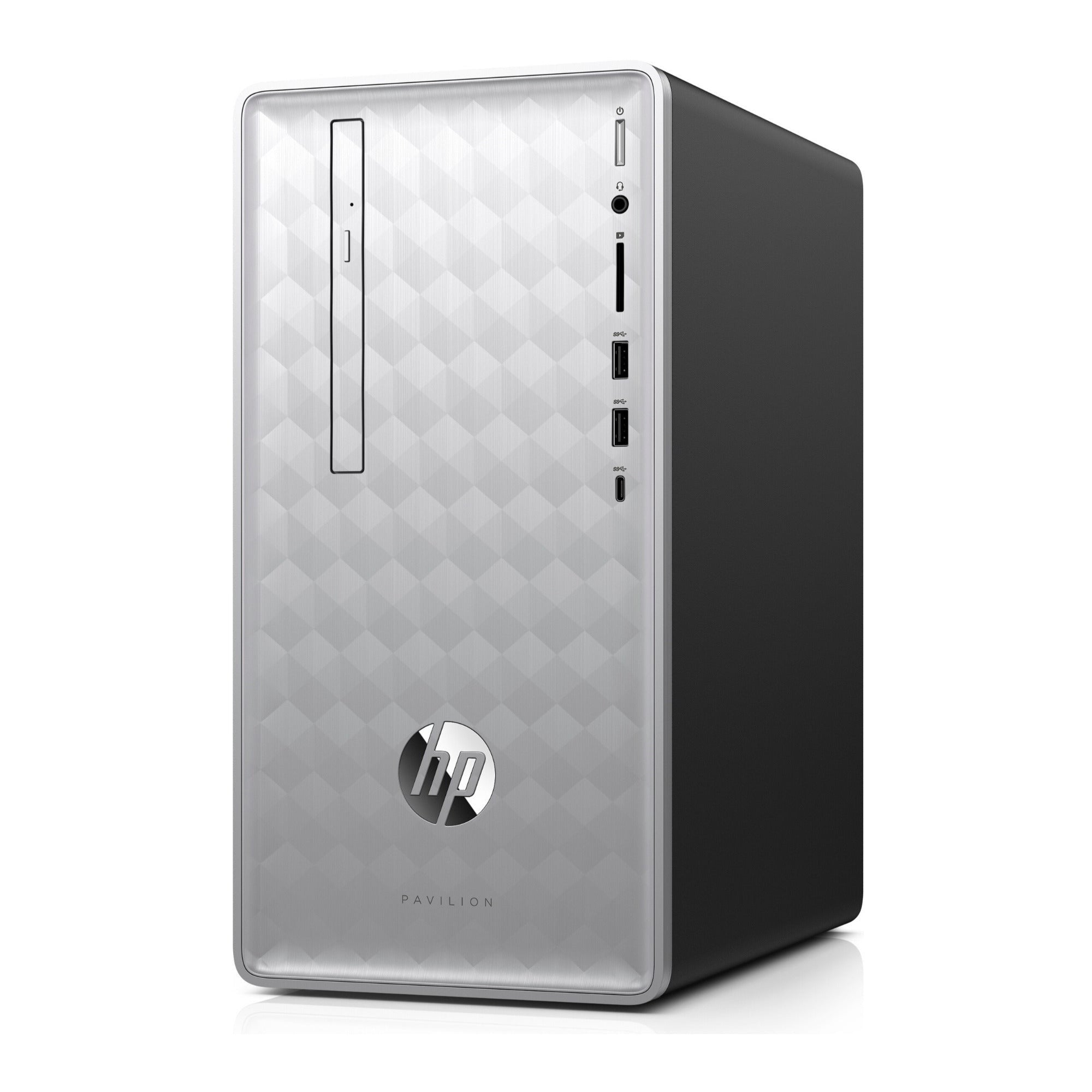 HP Pavilion 590 Desktop PC, Intel Core i7-9700, 16GB RAM, 1TB HDD + 128GB SSD, Radeon Graphics 4GB, Windows 10 (Certified Refurbished)