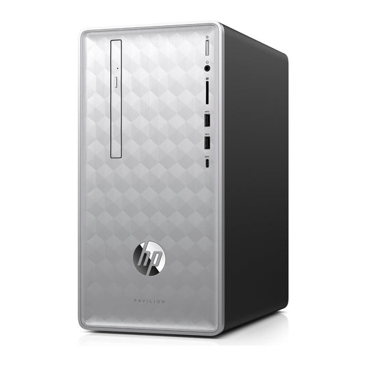 HP Pavilion 590 Desktop PC, Intel Core i7-9700, 16GB RAM, 1TB HDD + 128GB SSD, Radeon Graphics 4GB, Windows 10 (Certified Refurbished)