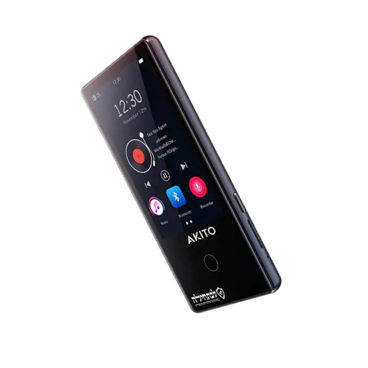 AKITO L5 16GB Kosher MP3 Player with Buttons, Built-in Speakers, Recorder, and Touch Screen (Black)